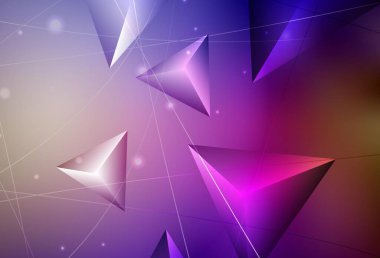 Koyu mavi, kırmızı vektör eğimli şablon. Origami stilinde gradyan ile yaratıcı geometrik illüstrasyon. Broşürünüz için yepyeni bir tasarım..