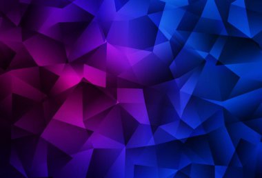 Koyu pembe, mavi vektör soyut mozaik fon. Çokgen şekilli bir örnek. Bir markanın arkaplanı için desen.