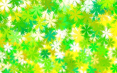 Açık yeşil, sarı vektör doğal arkaplan çiçekli. Çiçekli modern soyut illüstrasyon. Web siteniz için Doodle tasarımı.