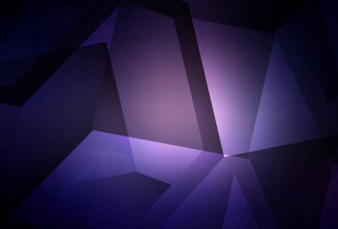 Altıgenli koyu mor vektör arkaplan. Renkli altıgenli soyut illüstrasyon. Reklamlar, broşürler için desen.