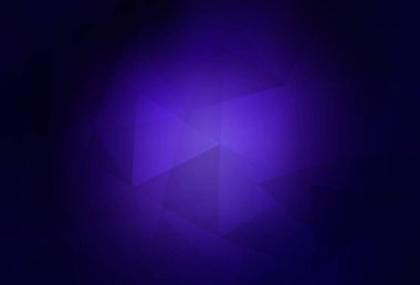 Koyu mor vektör üçgen arkaplan. Çokgen tarzda tamamen yeni bir renk çizimi. Web siteniz için yeni bir doku.