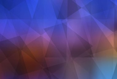 Açık mavi, sarı vektör çokgen şablon. Yarım ton şeklinde, üçgenli yaratıcı illüstrasyon. Bir markanın arkaplanı için desen.