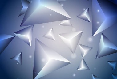 Koyu pembe, kristalli mavi vektör şablonu, üçgenler. Renkli üçgenlerin olduğu bir resim. Bir cep telefonu için arka plan.