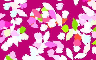 Açık pembe, soyut şekilli mavi vektör arkaplan. Rastgele şekillerle soyut tarzda dekoratif tasarım. Bir cep telefonu için arka plan.