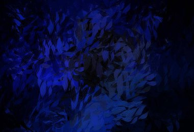 Koyu pembe, mavi vektör karalama dokusu ve yapraklar. Bulanık şekilli ve yapraklı yepyeni bir resim. Marka kitabınız için yeni şablon.