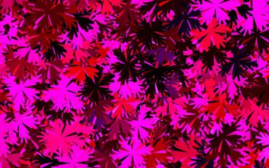 Koyu pembe vektör karalama arkaplanı çiçekli. Çiçekli modern soyut illüstrasyon. İşiniz için yepyeni bir tasarım..