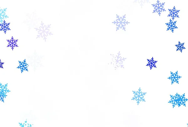 Светло Розовый Голубой Вектор Искушают Ледяные Снежинки Звезды Блестящая Красочная — стоковый вектор