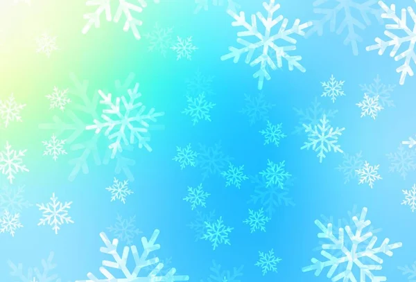Lichtblauw Groen Vector Patroon Kerststijl Eenvoudige Gradiënt Illustratie Met Kerst — Stockvector