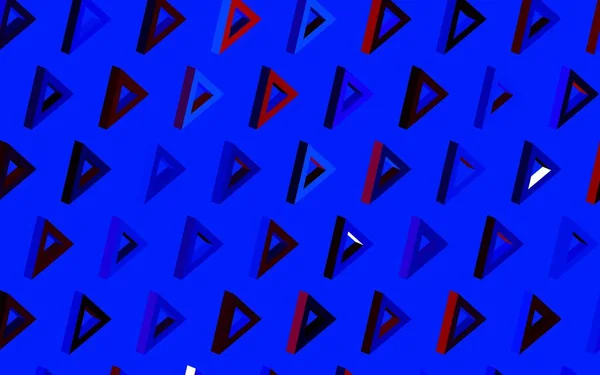 Bleu Foncé Motif Vectoriel Rouge Avec Style Polygonal Triangles Sur — Image vectorielle