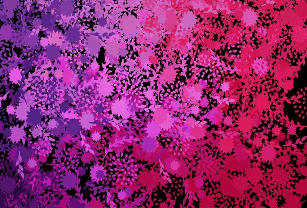 Violet Foncé Motif Vectoriel Rose Avec Des Formes Aléatoires Illustration — Image vectorielle