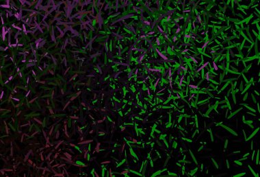 Koyu pembe, düz çizgileri olan yeşil vektör arkaplan. Soyut şablon üzerinde çizgileri olan renkli, parlak bir illüstrasyon. İş ilanınız için akıllı tasarım.