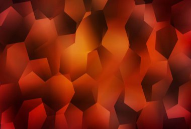 Açık kırmızı, altıgen şeklinde sarı vektör şablonu. Renkli altıgenli soyut illüstrasyon. Marka kitabınız için yeni şablon.