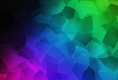 Rastgele şekilli koyu renkli vektör deseni. Soyut tarzda rengarenk gradyan şekilleri olan bir resim. Kartvizitiniz için modern tasarım.