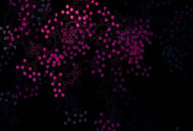 Koyu pembe vektör arka planı ve yapay zeka verileri. Yapay zeka bağlantılarıyla basit bir şekilde renkli tasarım. Poster ve teknoloji sembolü.