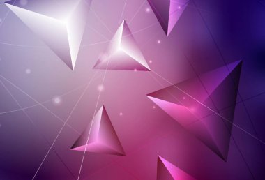 Koyu mor vektör düşük polimer arkaplan. Origami tarzında gradyan ile geometrik çizim. Dizaynınız için üçgen desen.