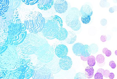 Açık pembe, soyut şekilli mavi vektör arkaplan. Renkli rastgele şekillerle modern soyut illüstrasyon. İşiniz için en iyi akıllı tasarım.