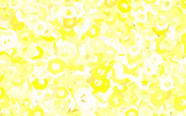 Açık yeşil, altıgenli sarı vektör arkaplan. Bulanık yüzeyde renkli altıgenlerin çizimi. İniş sayfaları için desen.