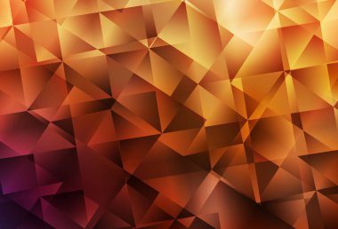 Koyu turuncu vektör üçgen çizimi. Üçgenli modern soyut çizim. Bir markanın arkaplanı için desen.