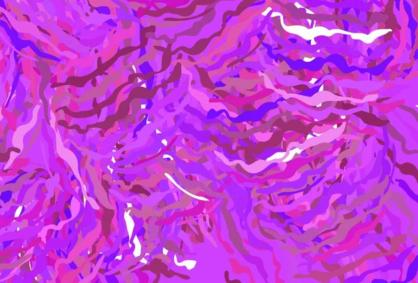 Светло Фиолетовый Розовый Векторный Узор Линиями Блестящие Абстрактные Иллюстрации Кривыми — стоковый вектор