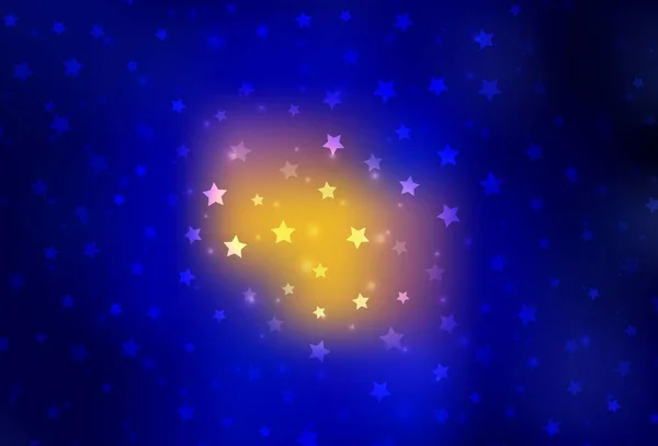 Dunkelblauer Roter Vektorhintergrund Mit Weihnachtsschneeflocken Sternen Leuchtend Bunte Illustration Mit — Stockvektor