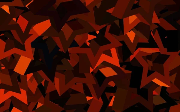 Rozvržení Vektoru Dark Orange Přímkami Trojúhelníky Abstraktní Gradient Ilustrace Trojúhelníky — Stockový vektor