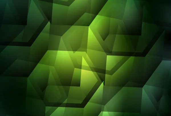 Texture Vectorielle Vert Foncé Avec Hexagones Colorés Fond Flou Avec — Image vectorielle