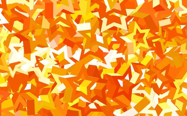 Plantilla Vectorial Light Orange Con Estrellas Del Cielo Estrellas Sobre — Vector de stock