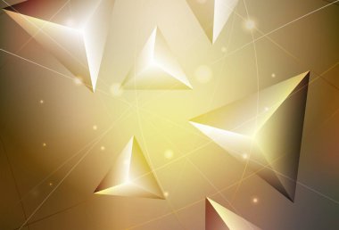 Koyu yeşil, sarı vektör soyut çokgen arkaplan. Üçgenli modern soyut çizim. Web siteniz için yeni bir doku.