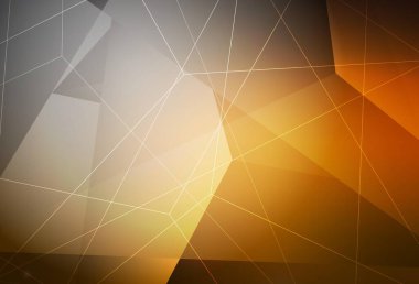 Koyu Turuncu vektör arkaplan ve çokgen tarzı. Renkli üçgenli modern soyut illüstrasyon. İşiniz için en iyi akıllı tasarım.