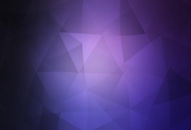 Koyu mor vektör üçgen mozaik arka plan. Zarif üçgenleri olan soyut çizimler. Pankartın için tamamen yeni bir şablon.