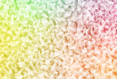 Açık yeşil, kırmızı vektör soyut mozaik arkaplan. Soyut ve üçgenli renkli çizimler. Bir markanın arkaplanı için desen.