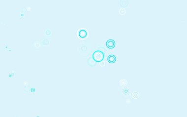 Noktalı açık yeşil vektör arkaplanı. Doğa tarzında bulanık halkaları olan güzel renkli çizimler. İş ilanınız için tasarım.