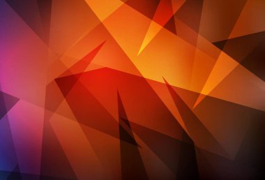 Üçgenli koyu kırmızı vektör arkaplan. Üçgen şekilli ışıltılı soyut çizimler. İniş sayfası için modern şablon.