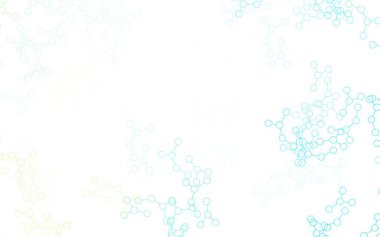 Açık mavi, yapay zeka kavramına sahip yeşil vektör dokusu. Parlak renkli bir illüstrasyon ve yapay zekanın gerçek yapısı. Siber yeniliklerin tasviri için tasarım.