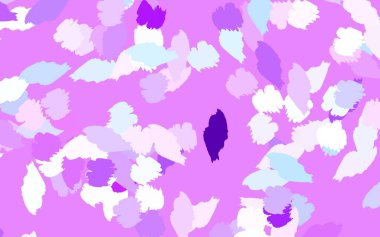 Açık pembe, rastgele şekilli mavi vektör deseni. Rastgele şekillerle soyut tarzda dekoratif tasarım. Bir cep telefonu için arka plan.