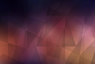 Koyu mavi, sarı vektör üçgen mozaik şablon. Çokgen soyut çizim ve gradyan. İş tasarımınız için yepyeni bir tarz.