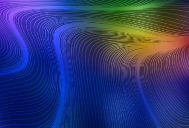 Koyu mavi, tekrarlanan çubuklu sarı vektör şablonu. Keskin çizgili parlak renkli çizimler. Meşgul web siteleriniz için şablon.