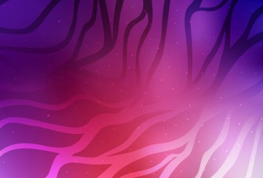 Açık Pembe, çizgileri olan kırmızı vektör şablonu. Basit çizgilerle renkli gradyan çizimi. İş tasarımınız için şablon.