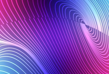 Koyu pembe, düz çizgileri olan mavi vektör düzeni. Soyut şablon üzerinde çizgileri olan renkli, parlak bir illüstrasyon. Reklamınız, posteriniz, afişiniz için en iyi tasarım.