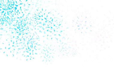 Açık pembe, yapraklı mavi vektör deseni. Yapraklı modern geometrik soyut çizim. Web siteniz için Doodle tasarımı.