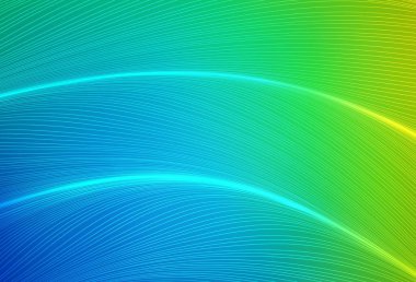 Açık mavi, yeşil çizgili vektör arka plan. Alnında çizgiler olan soyut bir çizim. Tasarımınız için desen.