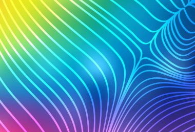 Parlak çizgili çok renkli vektör arkaplanı. Renkli çubuklarla, soyut çizimler. Reklam, kitapçıklar, broşürler için desen.