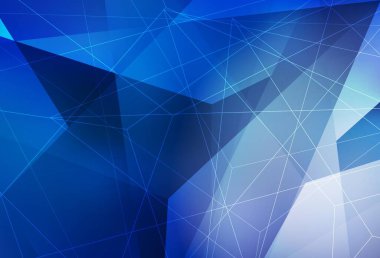 Işık Mavisi vektör arkaplanı çizgiler, üçgenler. Üçgenli soyut gradyan çizimi. Web siteniz için basit tasarım.