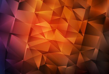 Üçgenli koyu kırmızı vektör arkaplan. Soyut arkaplanda renkli eğimli üçgenler. Web siteniz için basit tasarım.