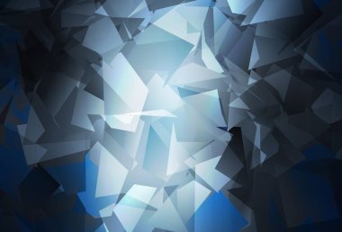 Koyu mavi vektör soyut çokgen arkaplan. Çokgen soyut çizim ve gradyan. İş tasarımınız için yepyeni bir tarz.