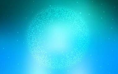 Astronomik yıldızlı hafif BLUE vektör arkaplanı. Bulanık arkaplandaki ve gradyanı olan uzay yıldızları. Fütürist reklamlar ve kitapçıklar için şablon.