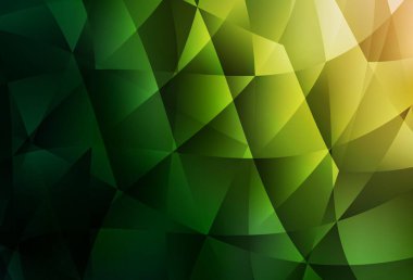 Koyu yeşil, kırmızı vektör eğimli şablon. Gradyanı olan üçgen geometrik örnek. İşiniz için yepyeni bir tasarım..