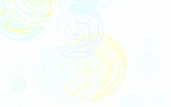 Azul Claro Amarillo Vector Doodle Fondo Con Rosas Ilustración Creativa — Vector de stock