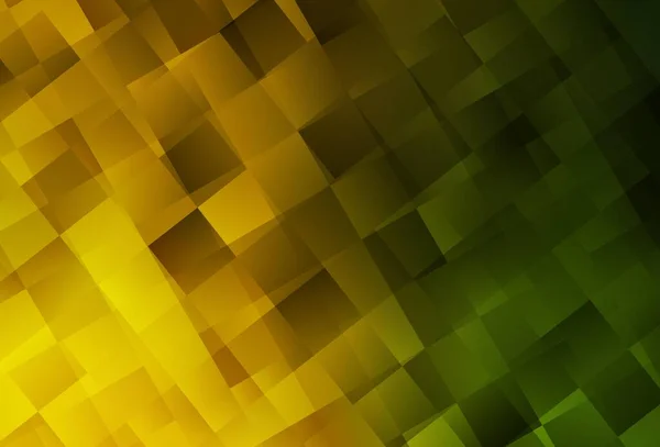 Dunkelgrünes Gelbes Vektorlayout Mit Linien Rechtecken Rechtecke Auf Abstraktem Hintergrund — Stockvektor