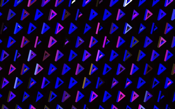 Dunkelrosa Blauer Vektorhintergrund Mit Linien Dreiecken Schöne Illustration Mit Dreiecken — Stockvektor